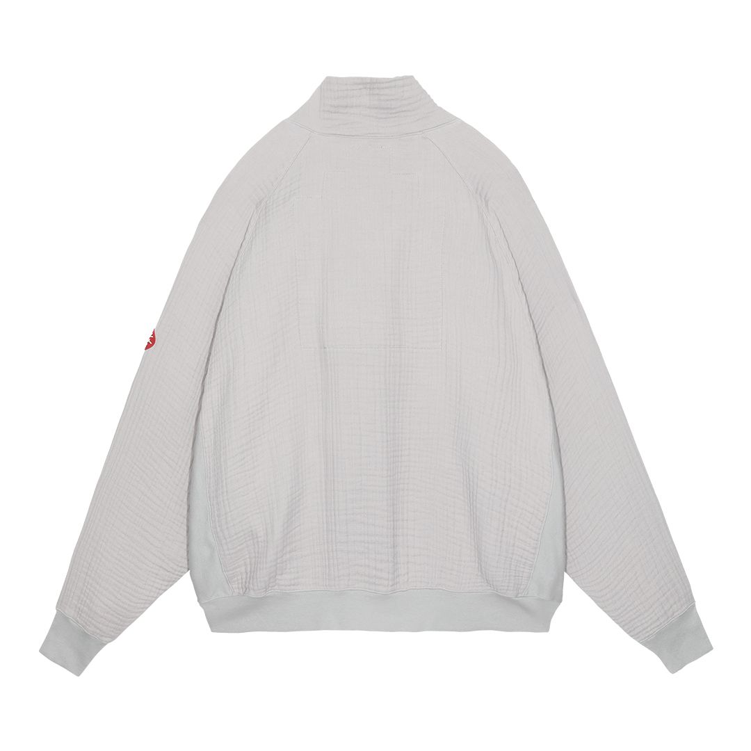 CAV EMPT LAYERED GAUZE HALF ZIP 'GREY'
