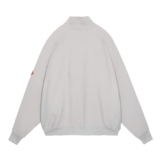 CAV EMPT LAYERED GAUZE HALF ZIP 'GREY'
