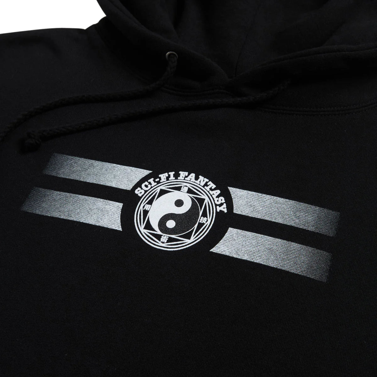 SCI-FI FANTASY YIN YANG HOODED FLEECE 'BLACK'
