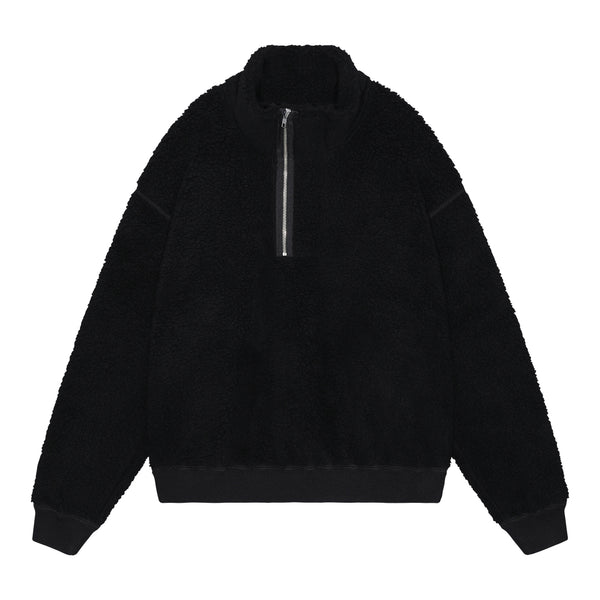 HEAVY WOOL BOA HALF ZIP