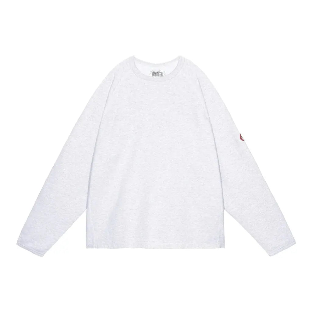 CAV EMPT HALF PANEL RIB CREW NECK 'GREY' Cav Empt