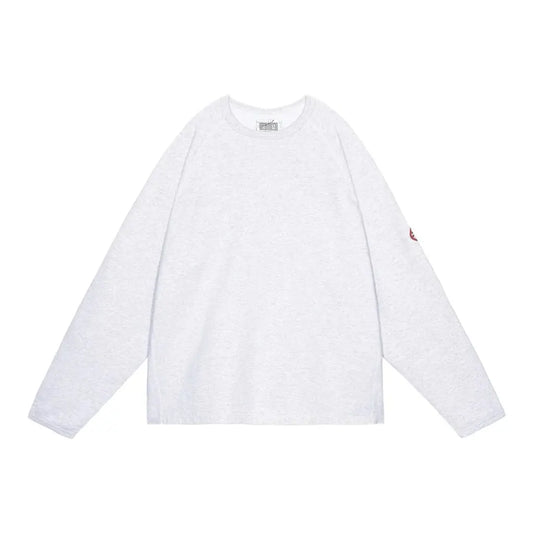 CAV EMPT HALF PANEL RIB CREW NECK 'GREY' Cav Empt