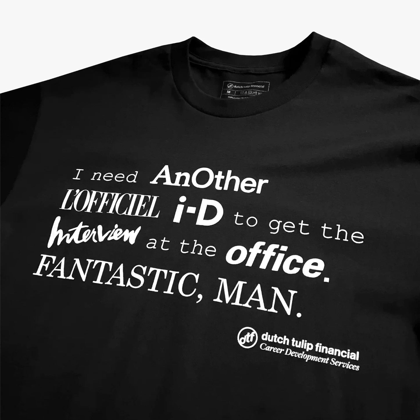 DUTCH TULIP FINANCIAL MAGAZINES TEE 'BLACK'