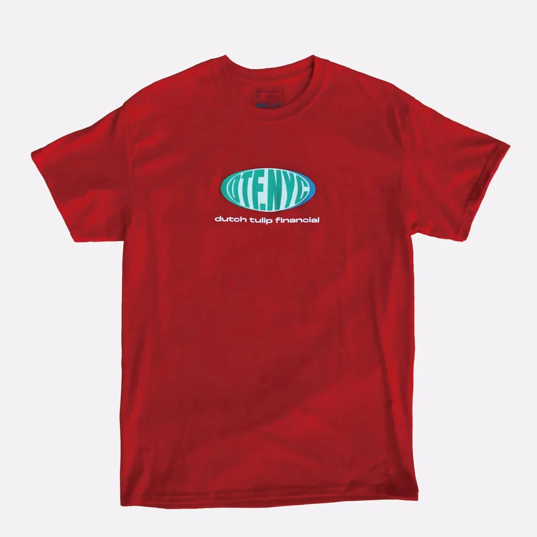 DUTCH TULIP FINANCIAL NYC OVAL LOGO TEE 'RED'