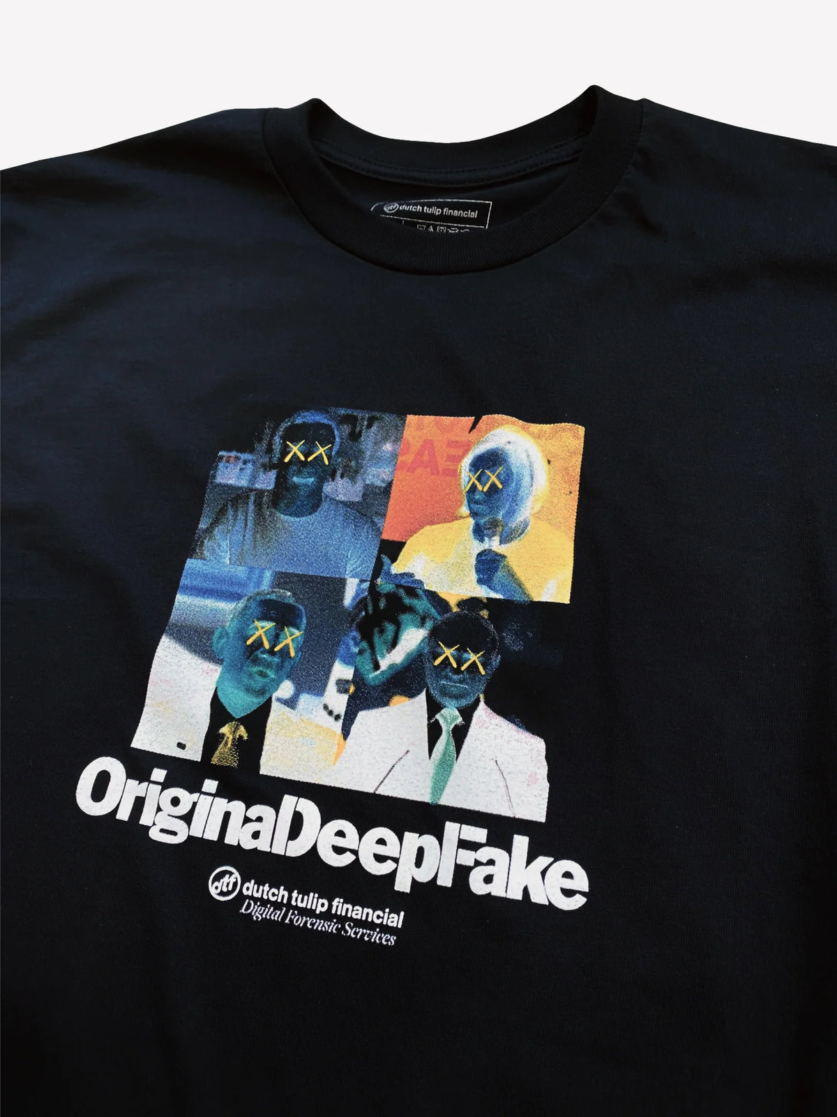 DUTCH TULIP FINANCIAL ORIGINAL DEEPFAKE TEE 'BLACK'