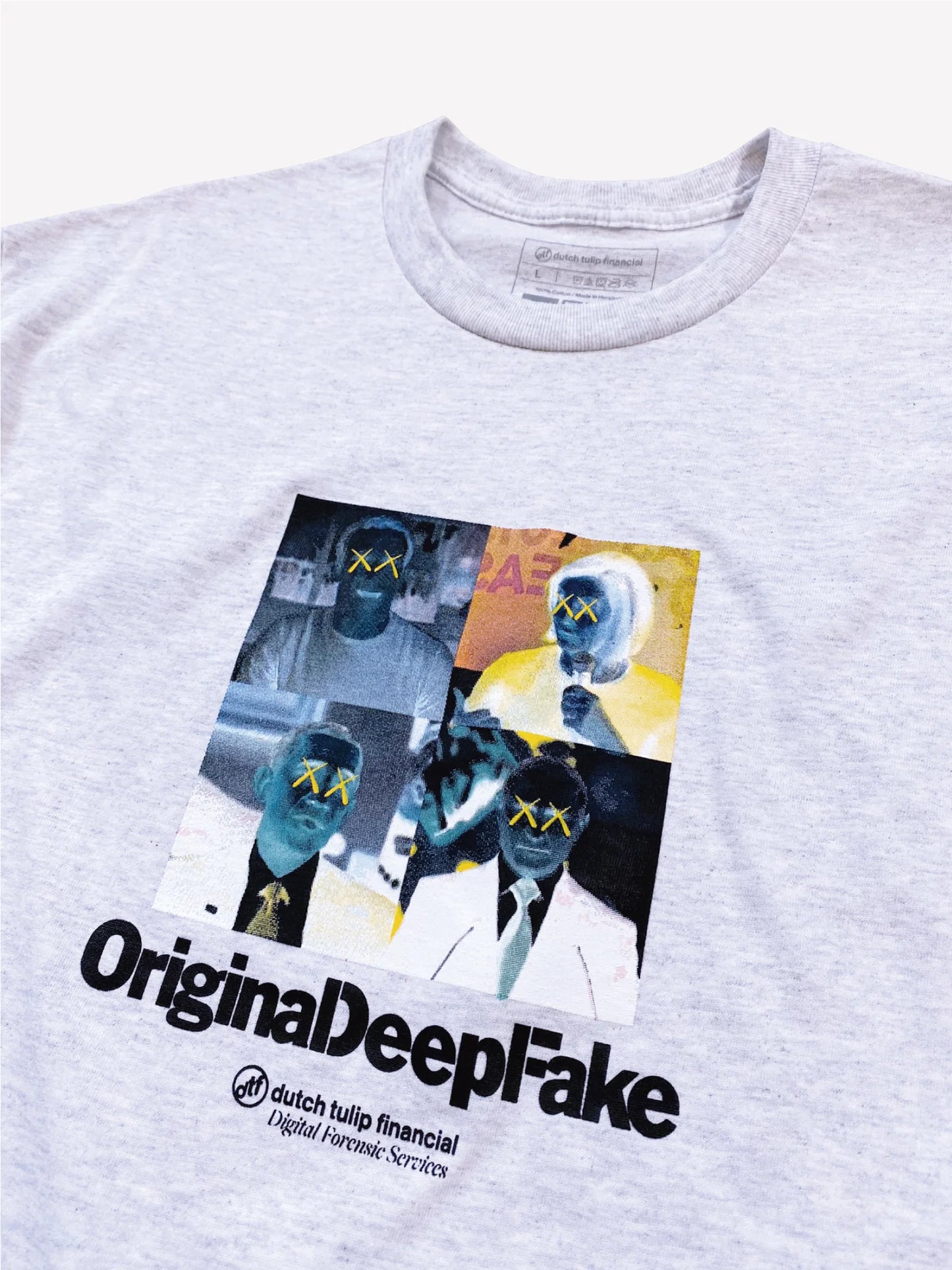 DUTCH TULIP FINANCIAL ORIGINAL DEEPFAKE TEE 'GREY'