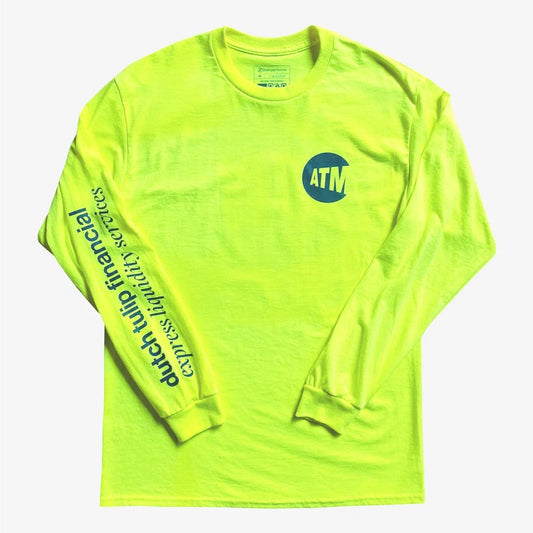 DUTCH TULIP FINANCIAL ATM CASH ONLY LONGSLEEVES 'NEON GREEN'
