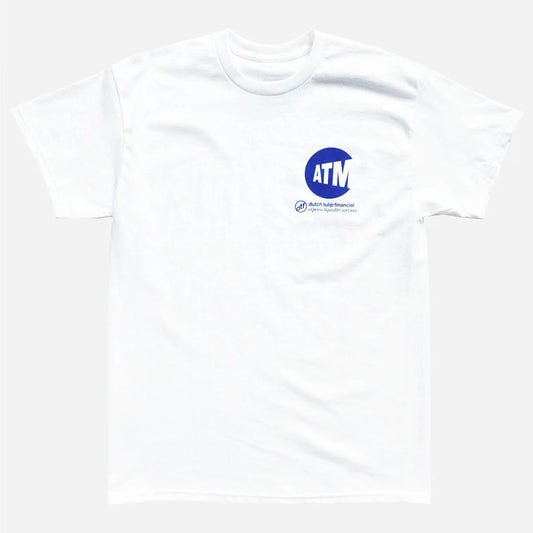 DUTCH TULIP FINANCIAL ATM CASH ONLY TEE 'WHITE'
