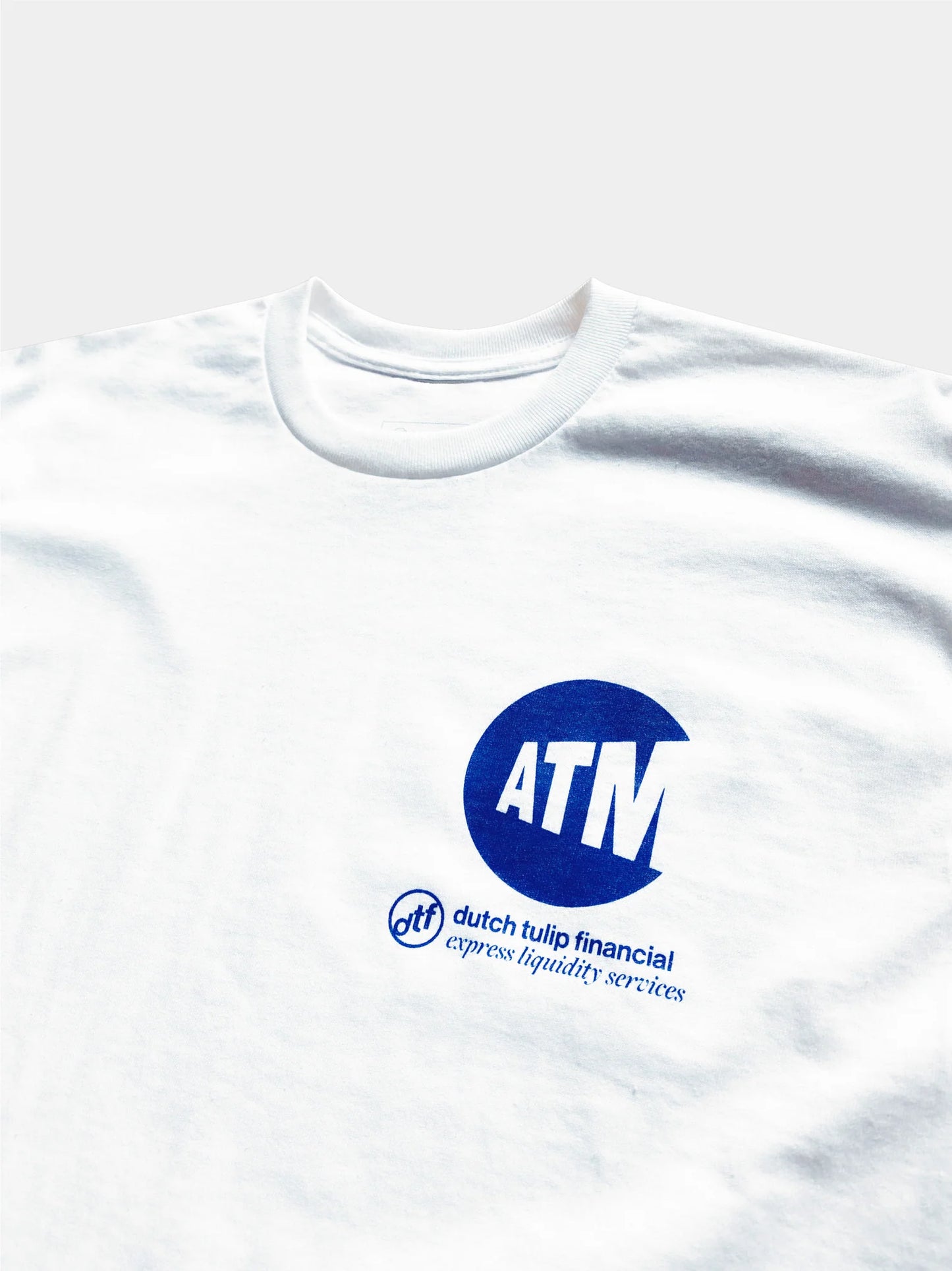 DUTCH TULIP FINANCIAL ATM CASH ONLY TEE 'WHITE'