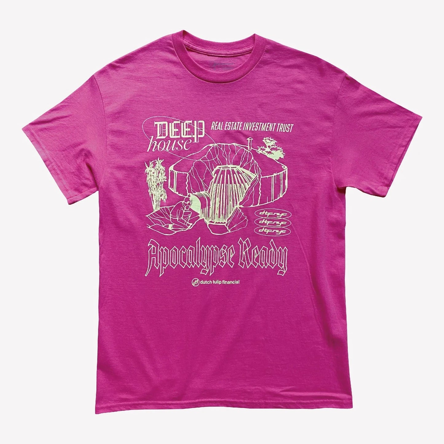DUTCH TULIP FINANCIAL DEEP HOUSE REITS TEE 'HOT PINK'