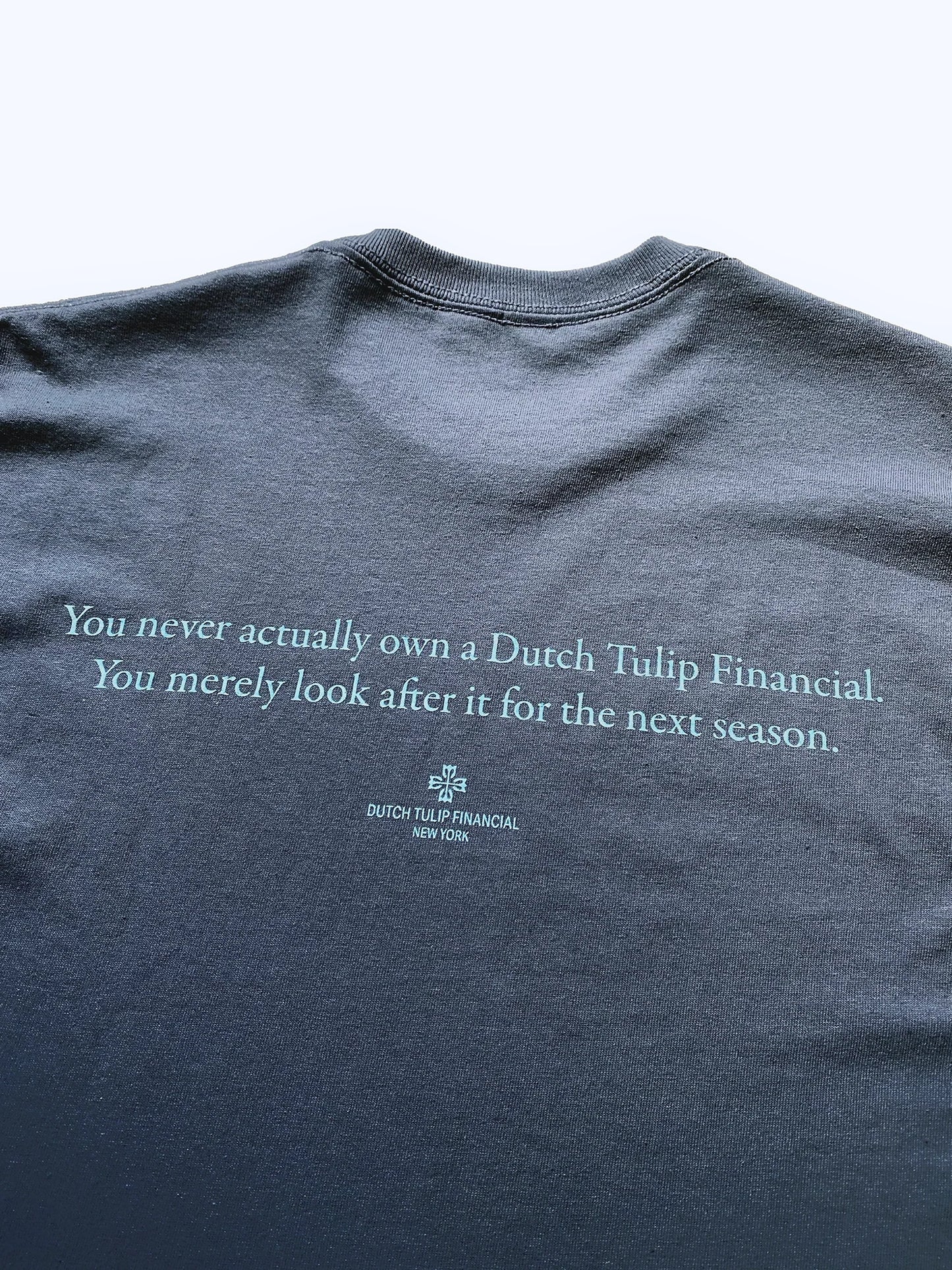 DUTCH TULIP FINANCIAL TIMEPIECE TEE 'CHARCOAL'