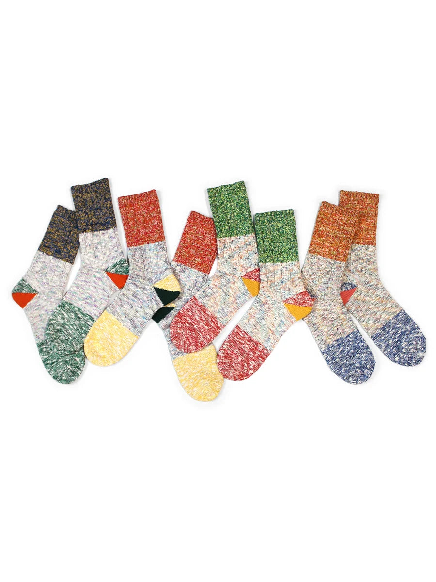 KAPITAL 60 YARNS 2 TONES HEEL SOCKS 'BLUE'