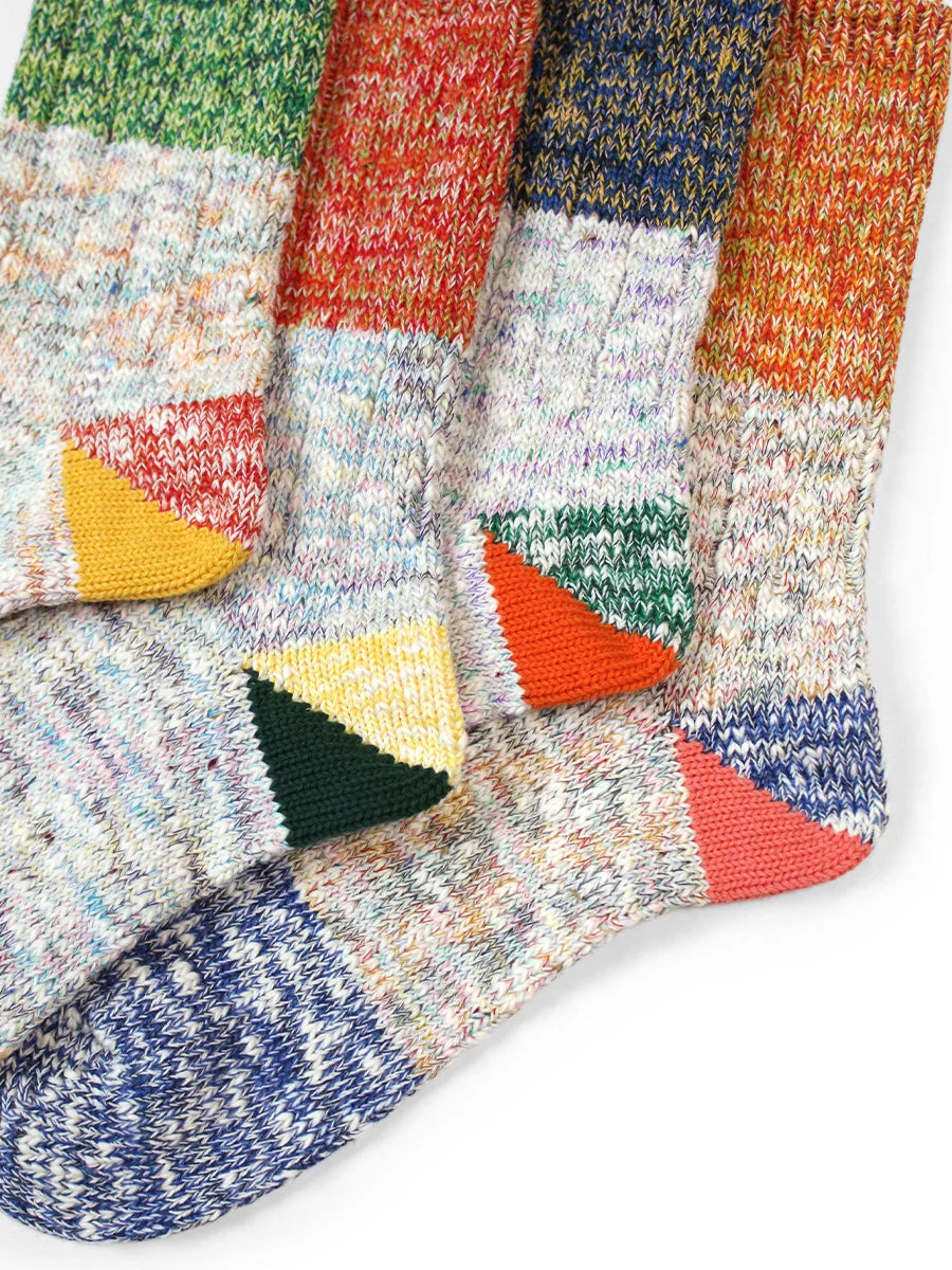 KAPITAL 60 YARNS 2 TONES HEEL SOCKS 'BLUE'