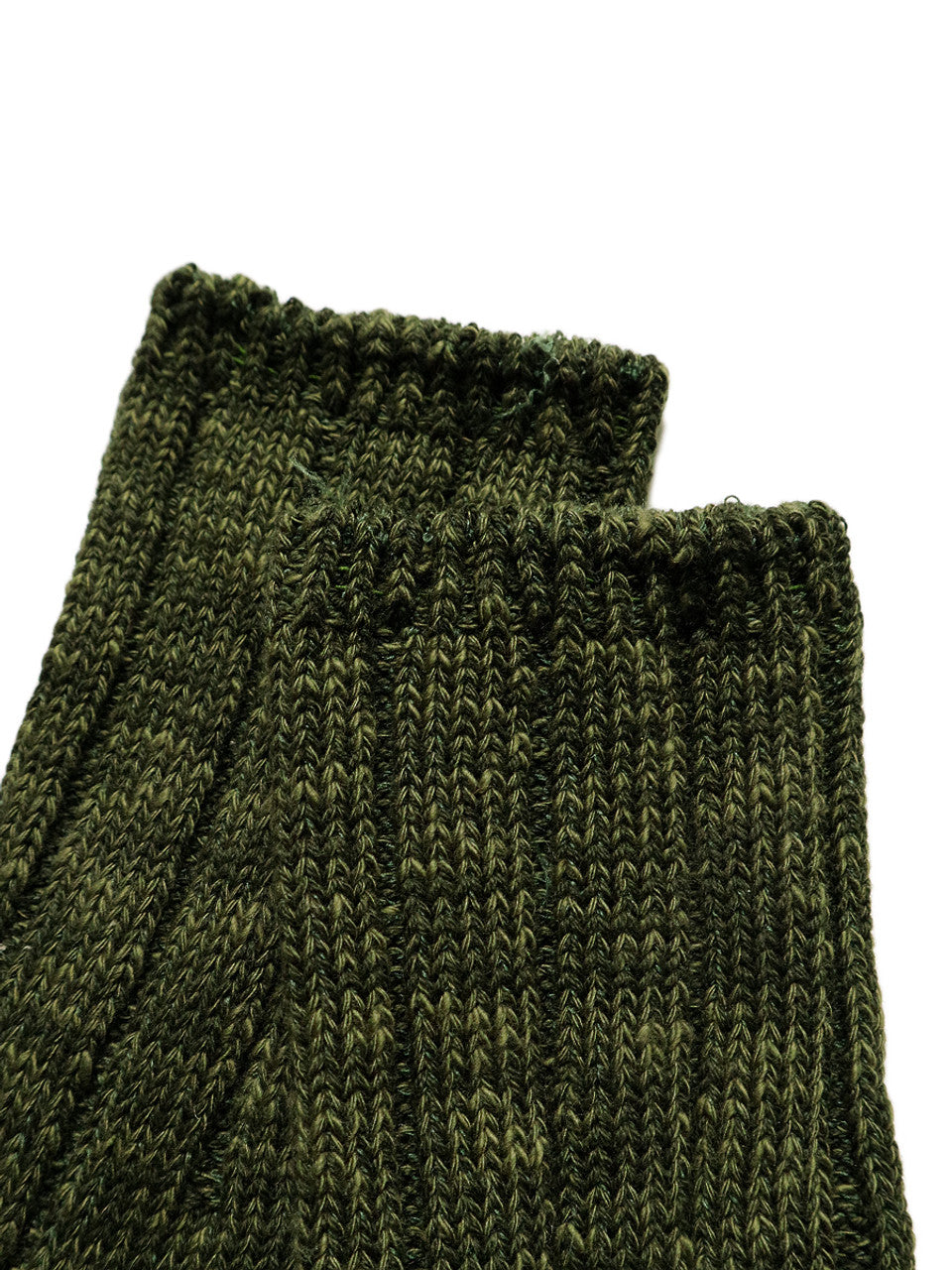 KAPITAL 56 Yarns MA-1 RAINBOWY HAPPY HEEL Socks 'Khaki'