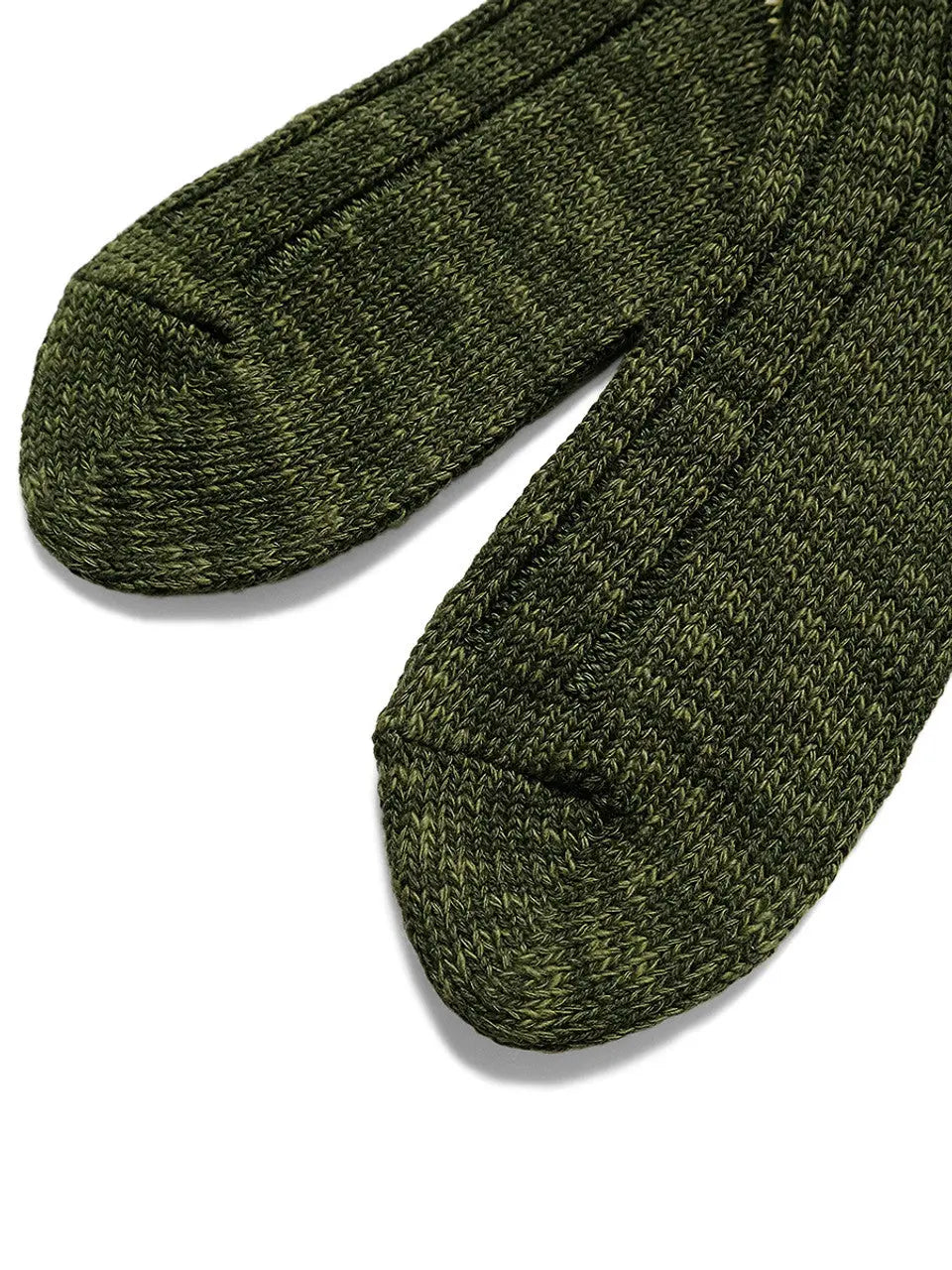 KAPITAL 56 Yarns MA-1 RAINBOWY HAPPY HEEL Socks 'Khaki' Kapital