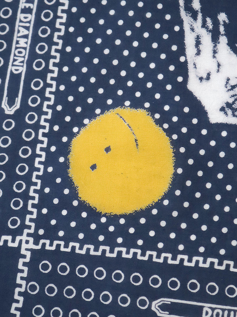 KAPITAL Fastcolor Selvedge Bandanna (Mirrored Fuji PROFILE RAINBOWY) 'Navy'