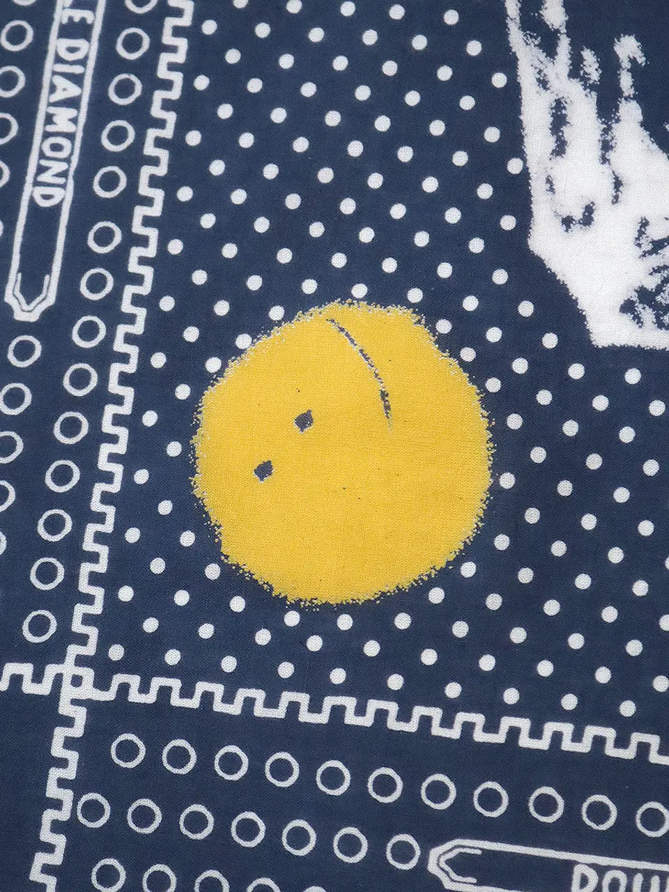 KAPITAL Fastcolor Selvedge Bandanna (Mirrored Fuji PROFILE RAINBOWY) 'Navy' Kapital