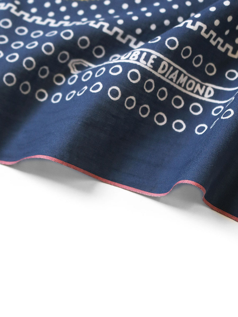 KAPITAL Fastcolor Selvedge Bandanna (Mirrored Fuji PROFILE RAINBOWY) 'Navy'