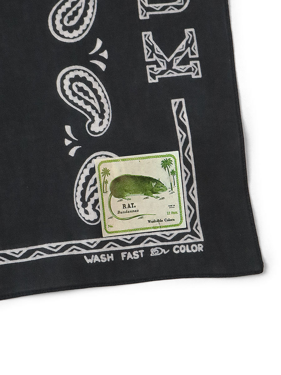KAPITAL Fastcolor Selvedge Bandanna (KOUNTER KULTURE PECOS Paisley) 'Black'