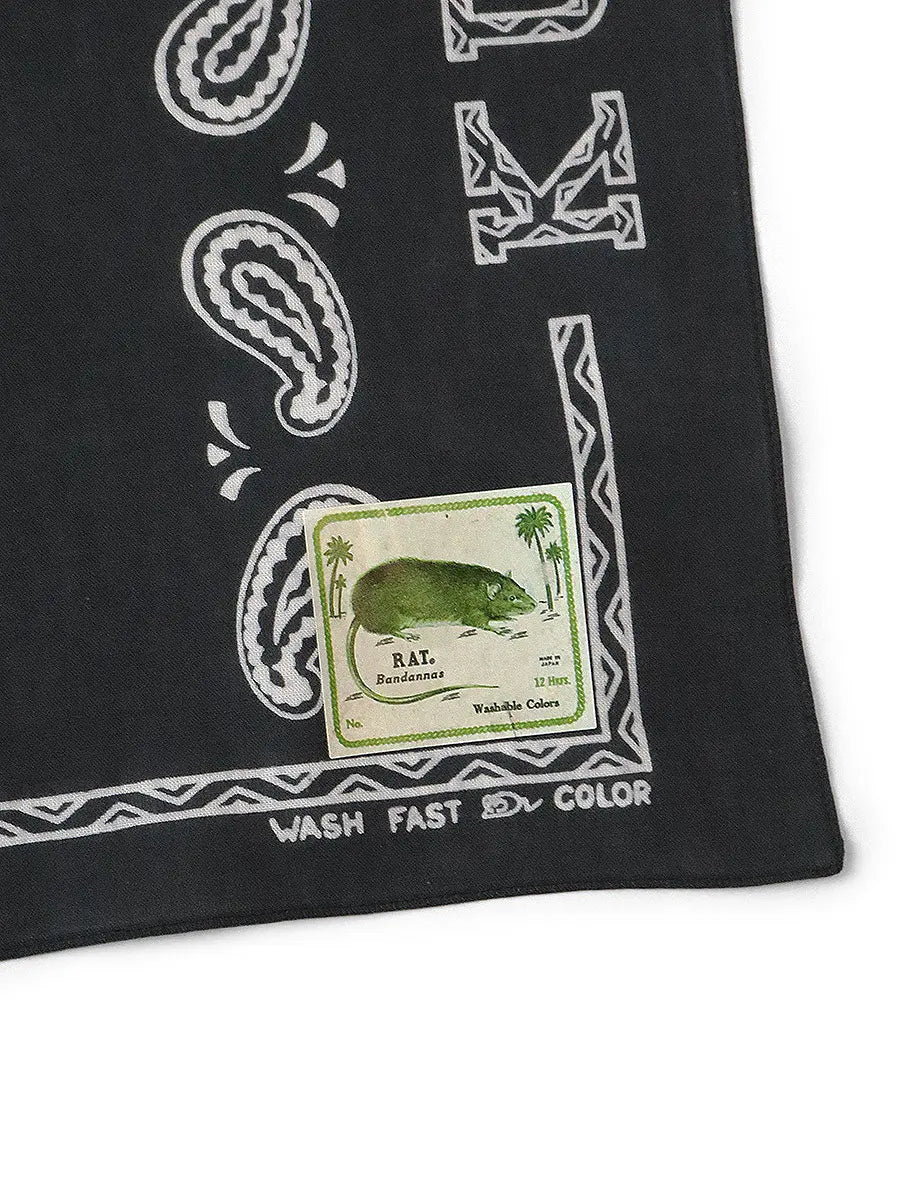 KAPITAL Fastcolor Selvedge Bandanna (KOUNTER KULTURE PECOS Paisley) 'Black' Kapital