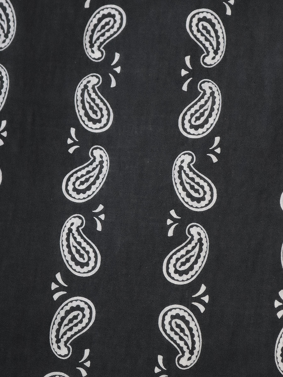 KAPITAL Fastcolor Selvedge Bandanna (KOUNTER KULTURE PECOS Paisley) 'Black'