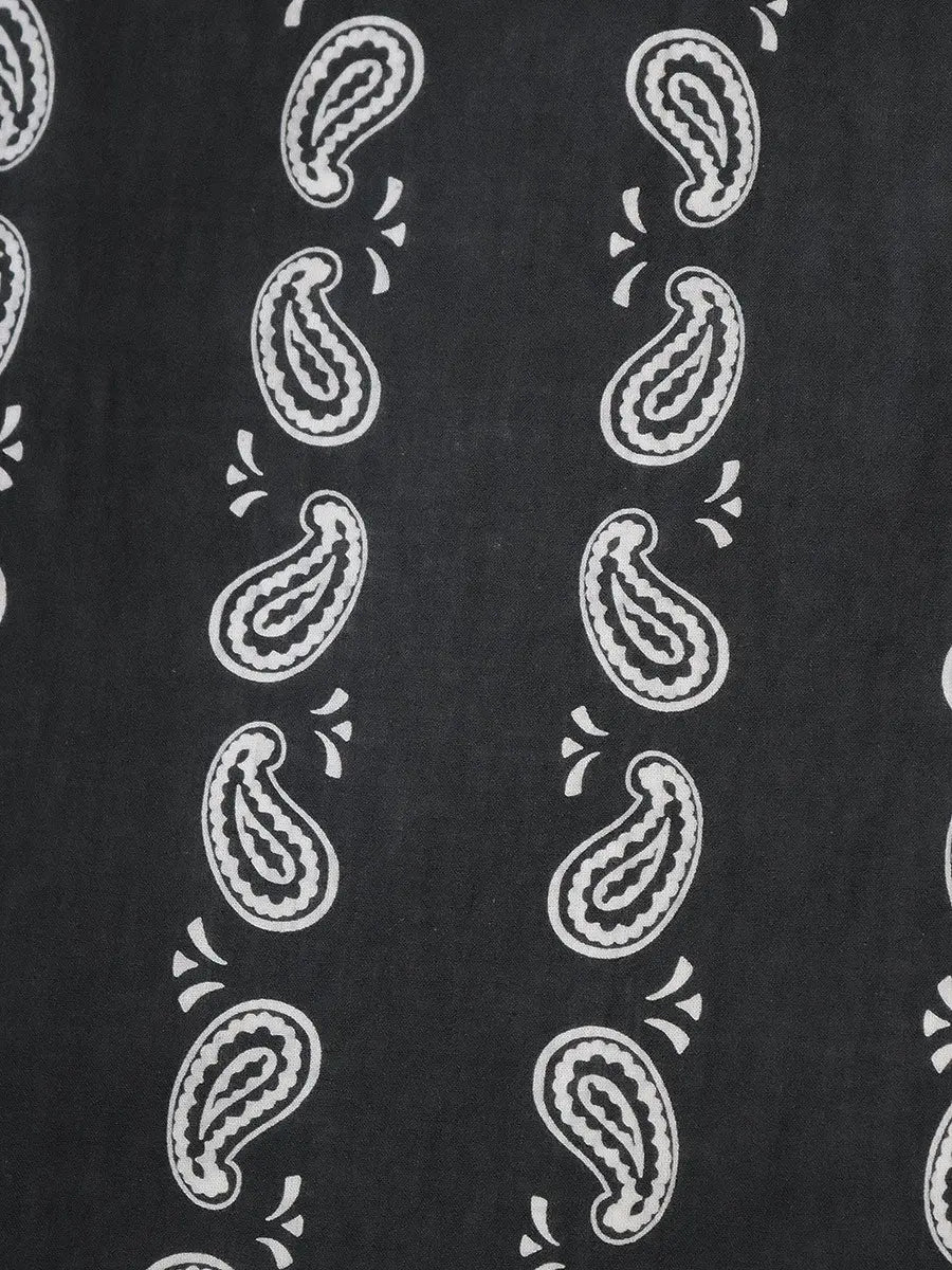 KAPITAL Fastcolor Selvedge Bandanna (KOUNTER KULTURE PECOS Paisley) 'Black' Kapital