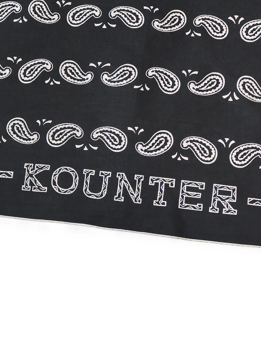 KAPITAL Fastcolor Selvedge Bandanna (KOUNTER KULTURE PECOS Paisley) 'Black'