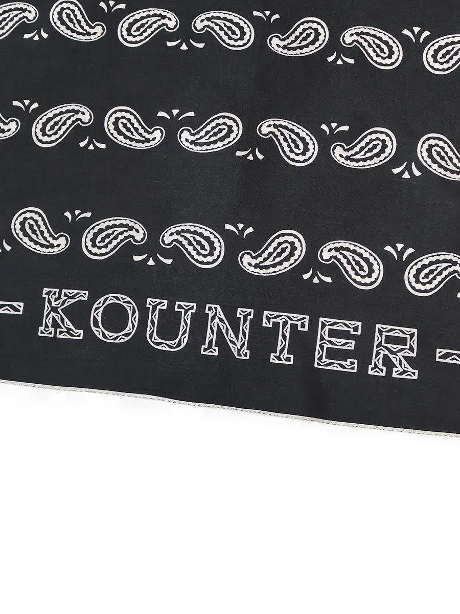 KAPITAL Fastcolor Selvedge Bandanna (KOUNTER KULTURE PECOS Paisley) 'Black' Kapital