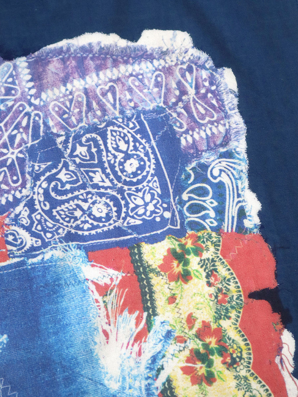 KAPITAL Fastcolor Selvedge Bandana (BANDANA Patchwork) 'Navy'