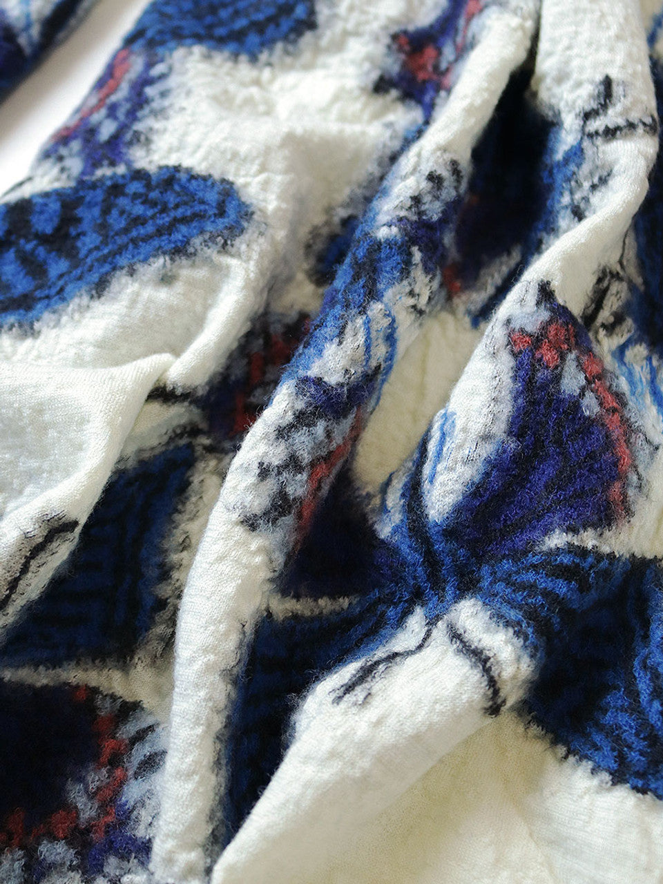 KAPITAL Fulling Wool Scarf BUTTERFLY 'Black'