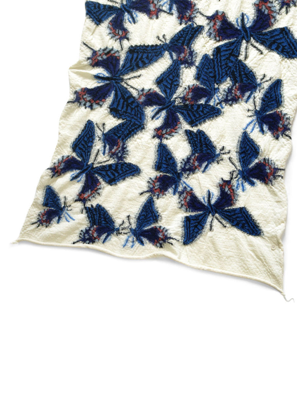 KAPITAL Fulling Wool Scarf BUTTERFLY 'Black'