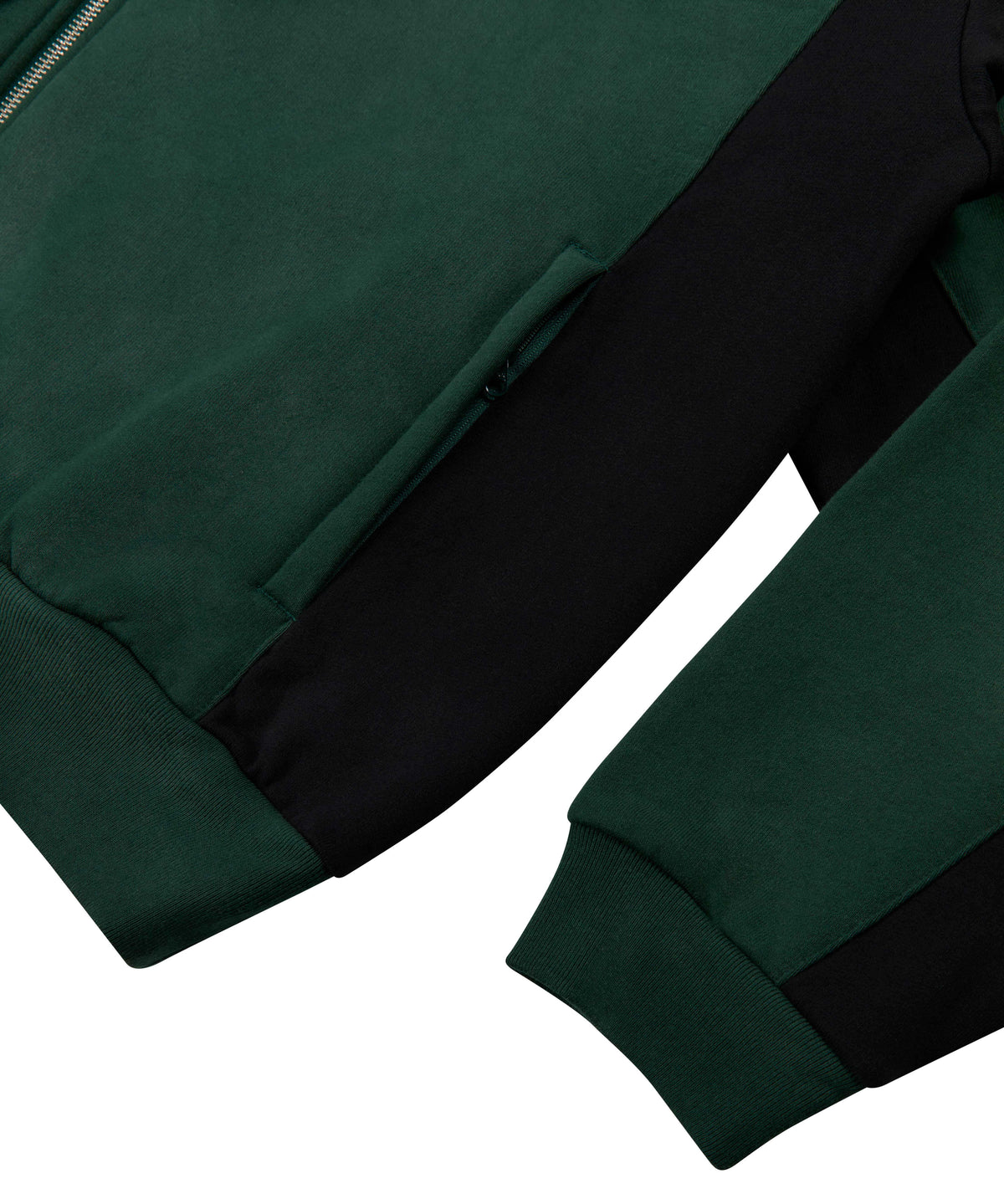 GRAND X NEW BALANCE ZIP UP SWEATSHIRT 'BLACK/FOREST GREEN'