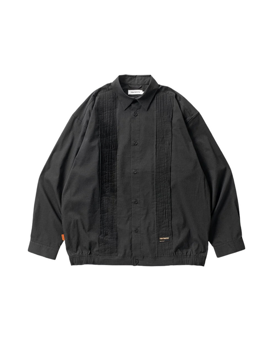 TBPR / Black 'Pleats Shirt Jacket"
