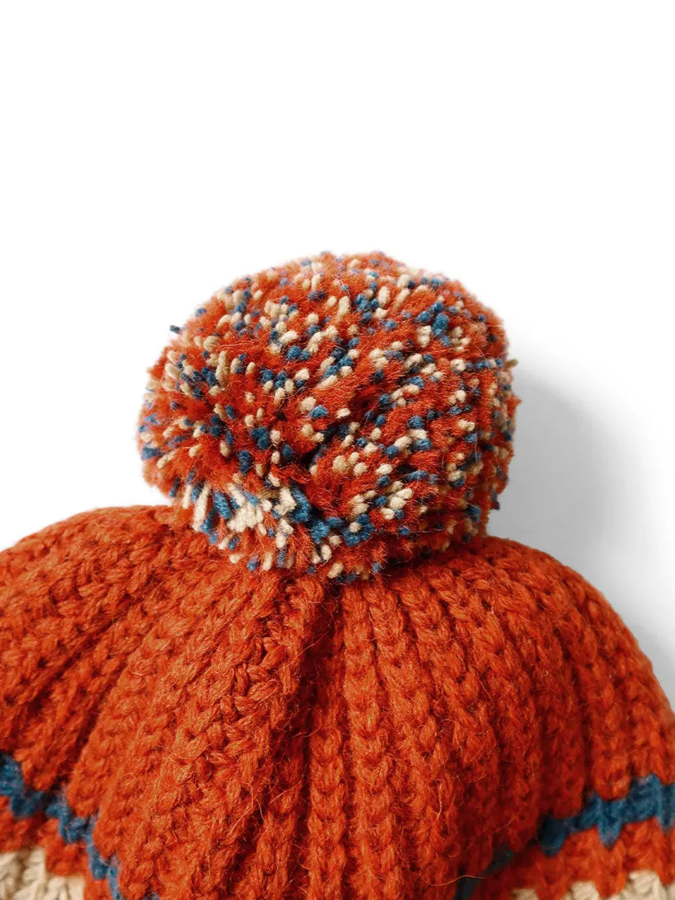 KAPITAL 3G Wool Cable Knit Cap 'ORANGE' Kapital