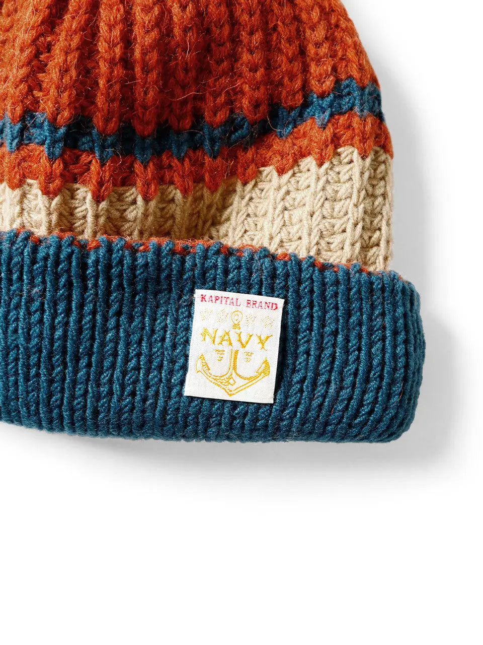 KAPITAL 3G Wool Cable Knit Cap 'PURPLE' Kapital