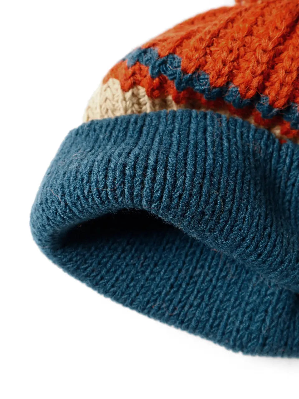 KAPITAL 3G Wool Cable Knit Cap 'ORANGE' Kapital