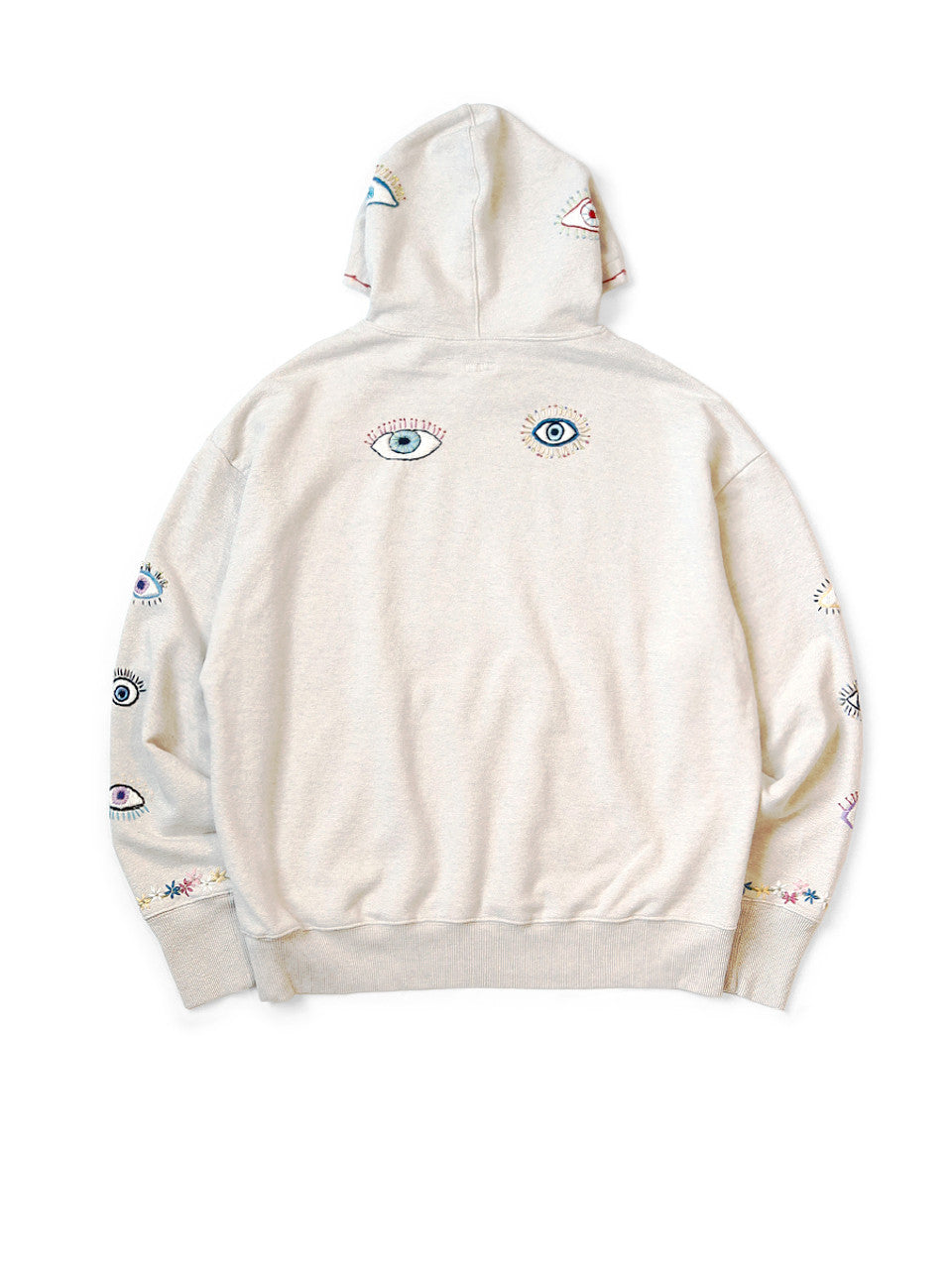 KAPITAL SWT Knit Hoodie (SPEAKEASY Embroidery) 'Ecru'