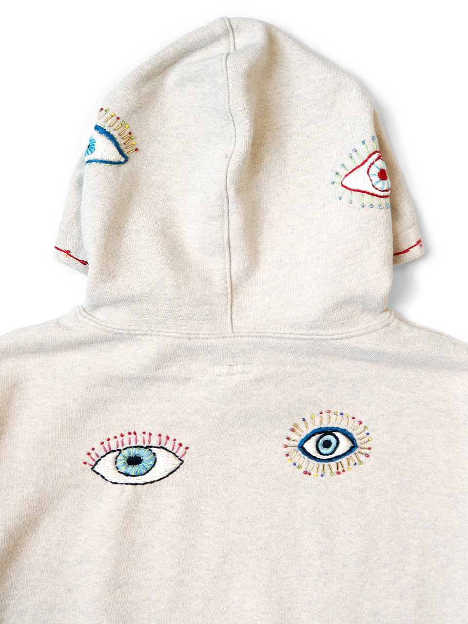 KAPITAL SWT Knit Hoodie (SPEAKEASY Embroidery) 'Ecru'
