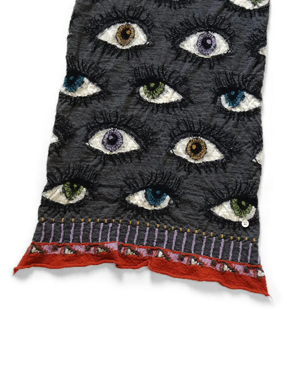 KAPITAL Fulling Wool HAPPY Scarf SPEAKEASY(Coloful) 'ECRU' Kapital