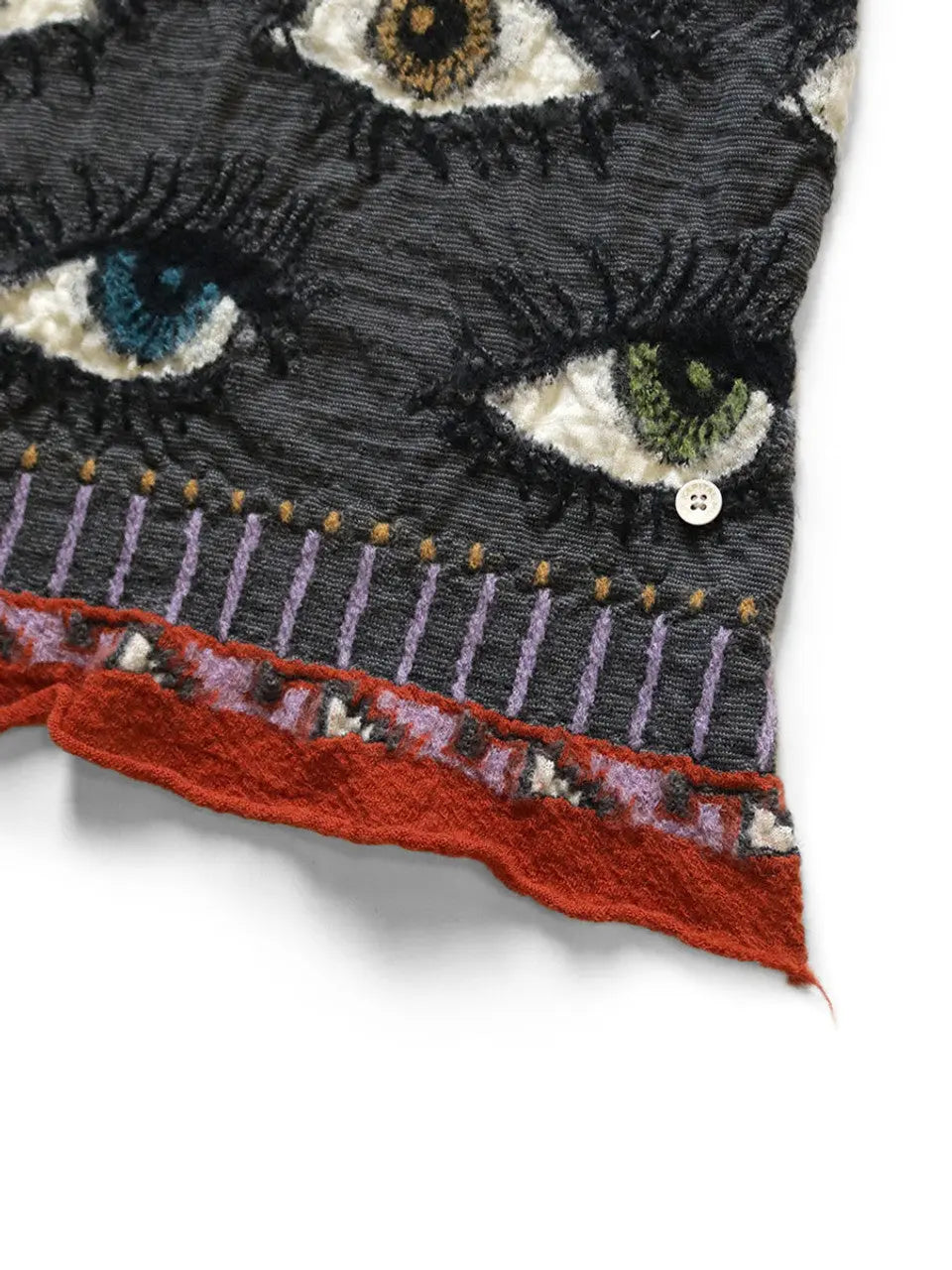 KAPITAL Fulling Wool HAPPY Scarf SPEAKEASY(Coloful) 'ECRU' Kapital