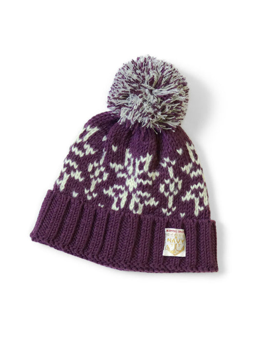 KAPITAL 3G Wool Snow Knit Cap 'Purple'