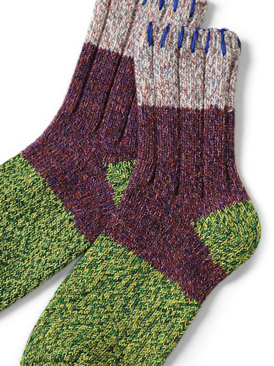 KAPITAL 56Yarns Wool Grandrelle GOGH HOBO Stitch Socks 'Pink'