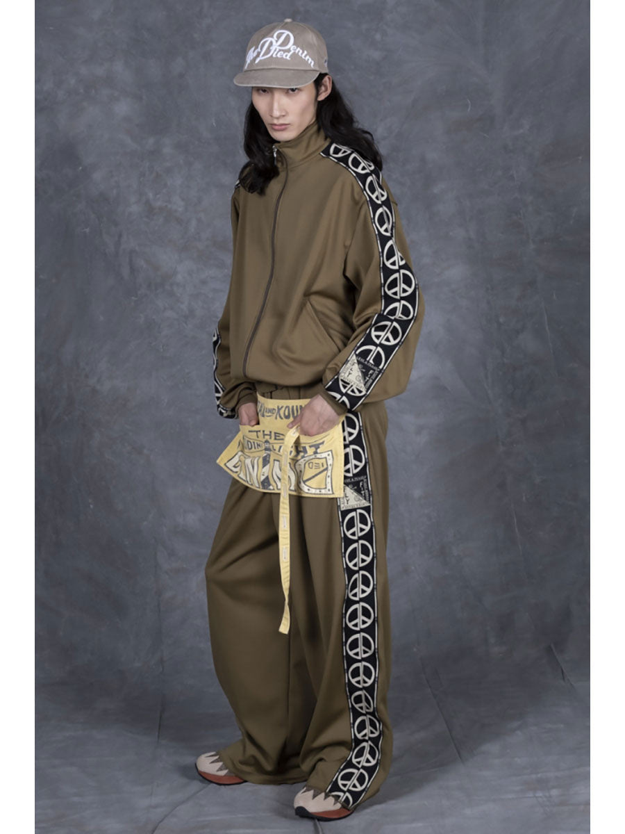 KAPITAL SMOOTH JERSEY TH.D.D. BAGGY TRACK PANT 'BLACK'