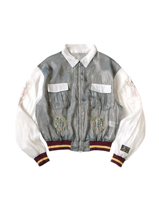 KAPITAL SHEER PEARL MOSQUITO GUARD 2TONES VIETNAM JKT 'GREY'