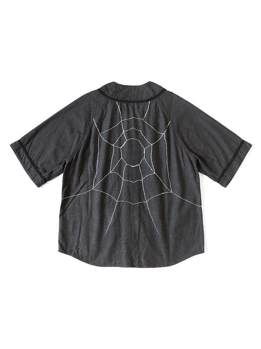 KAPITAL Cotton Wool GREAT KOUNTRY Baseball Shirt (KOUNTRY DREAM CATCH Remake) 'DarkGray'