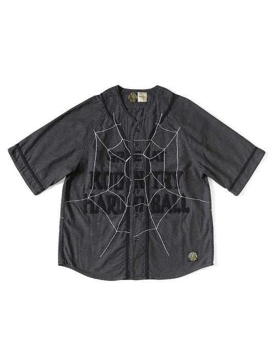 KAPITAL Cotton Wool GREAT KOUNTRY Baseball Shirt (KOUNTRY DREAM CATCH Remake) 'DarkGray'