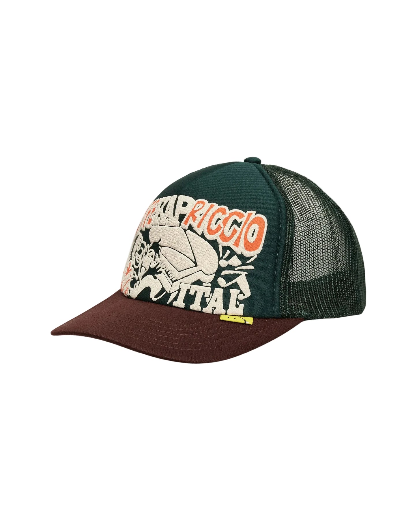 KAPITAL LIFE KAPRICCIO TRACK CAP 'D.GREENxBROWN'