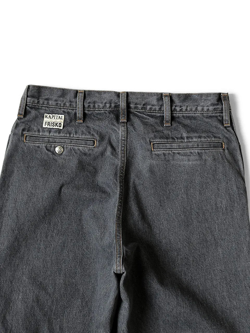 KAPITAL 14oz BLK Denim 5P FRISKO 'BLACK' - Antithesis Store