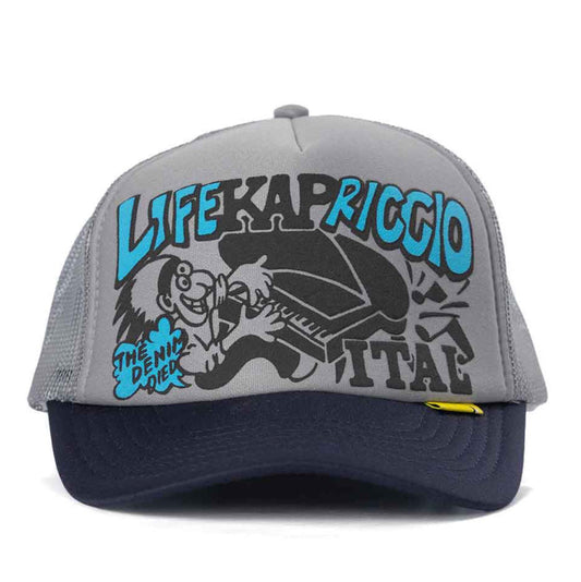 KAPITAL LIFE KAPRICCIO TRACK CAP 'GRAYxNAVY'