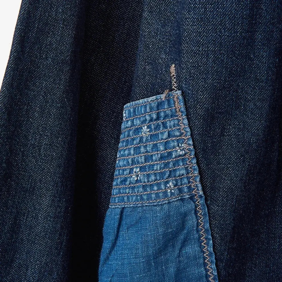 KAPITAL Cotton x Linen IDG KATMANDU Shirt 23 'INDIGO Kapital